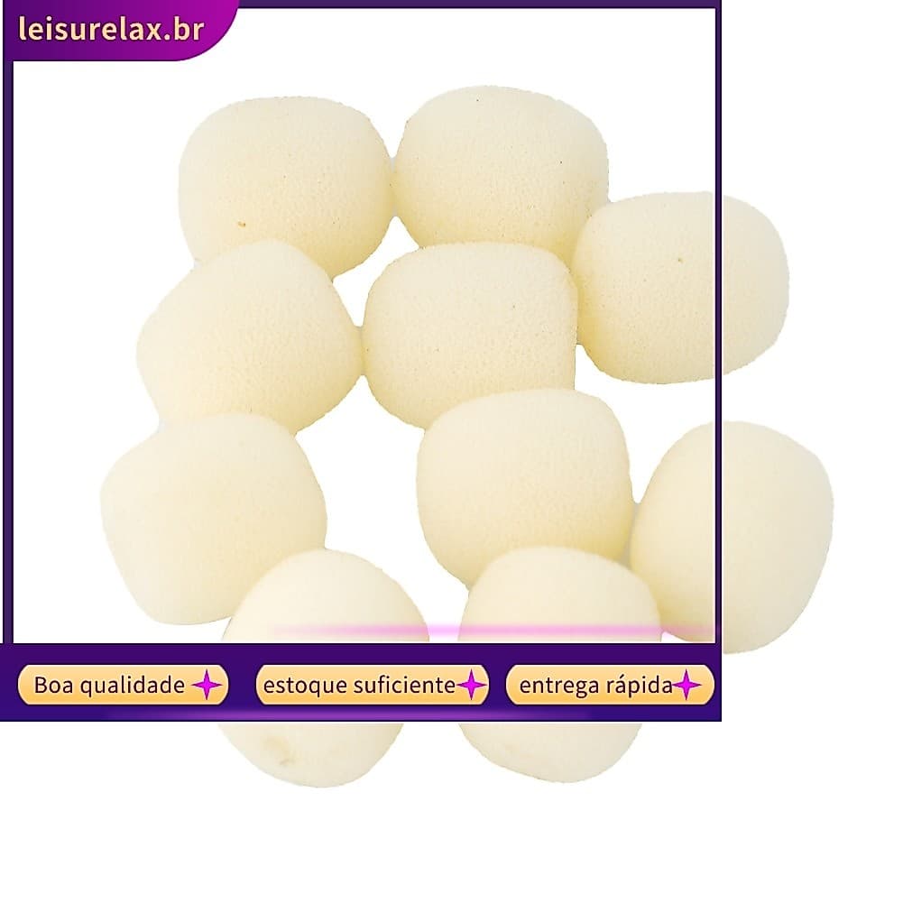 < SULA > 10Pcs Capa De Pára-Brisas De Espuma De Microfone Para Fone De Ouvido De Jogos Bege