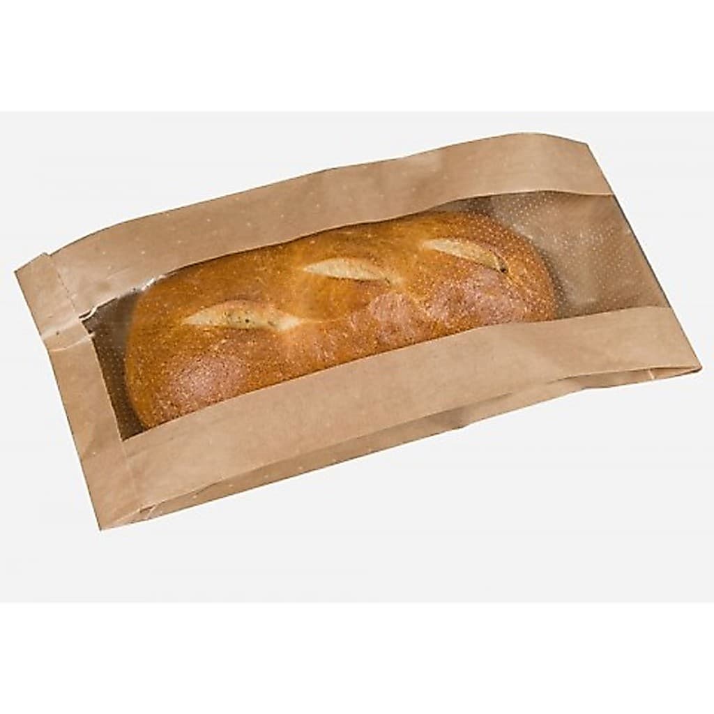 100 Saco Kraft Visor Microperfurado 23x42 Sem Impressão S/ I Pão Italiano Bola