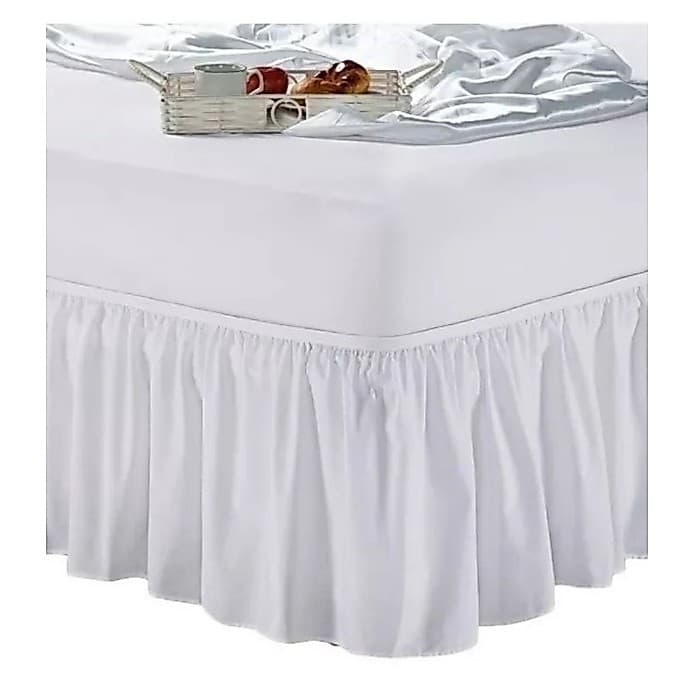 Saia Basic Para Cama Box Solteiro em Cores Lisas Com Elástico em Toda Volta