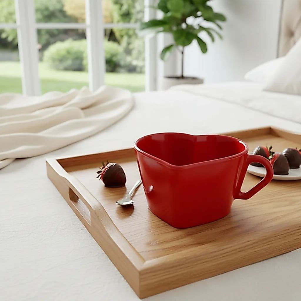 Lindo Jogo 4 Xícara Coração Vermelho Xícara De Café Coração