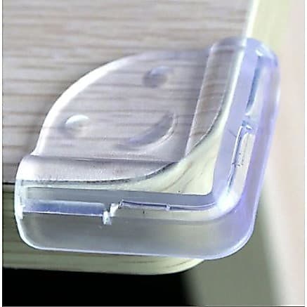 Kit 4/8/12 Protetor Canto De Mesa Cantoneira Silicone Segurança Quina de Mesa com Adesivo