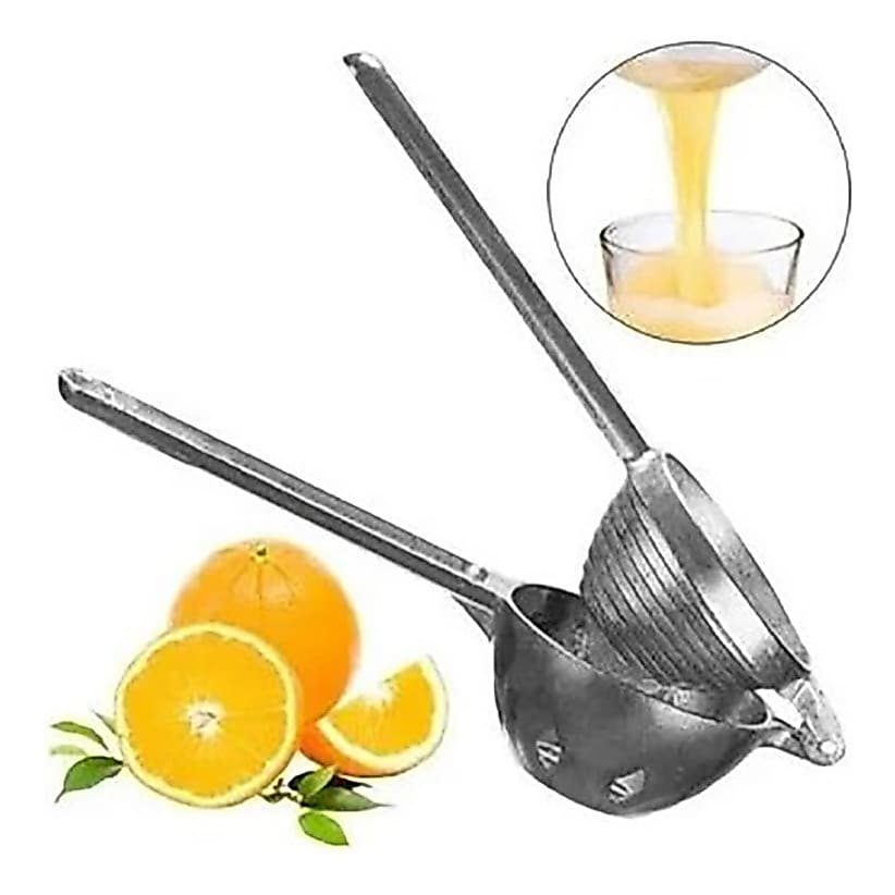 Espremedor De Laranja Limão Aluminio Classico Fruta Prateado