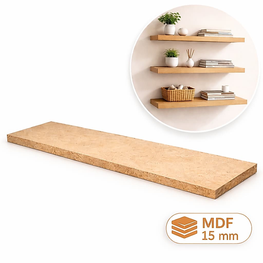 Chapa Madeira Mdf Cru 120x10cm Prateleira 15mm Placa Retangular Marcenaria Projetos