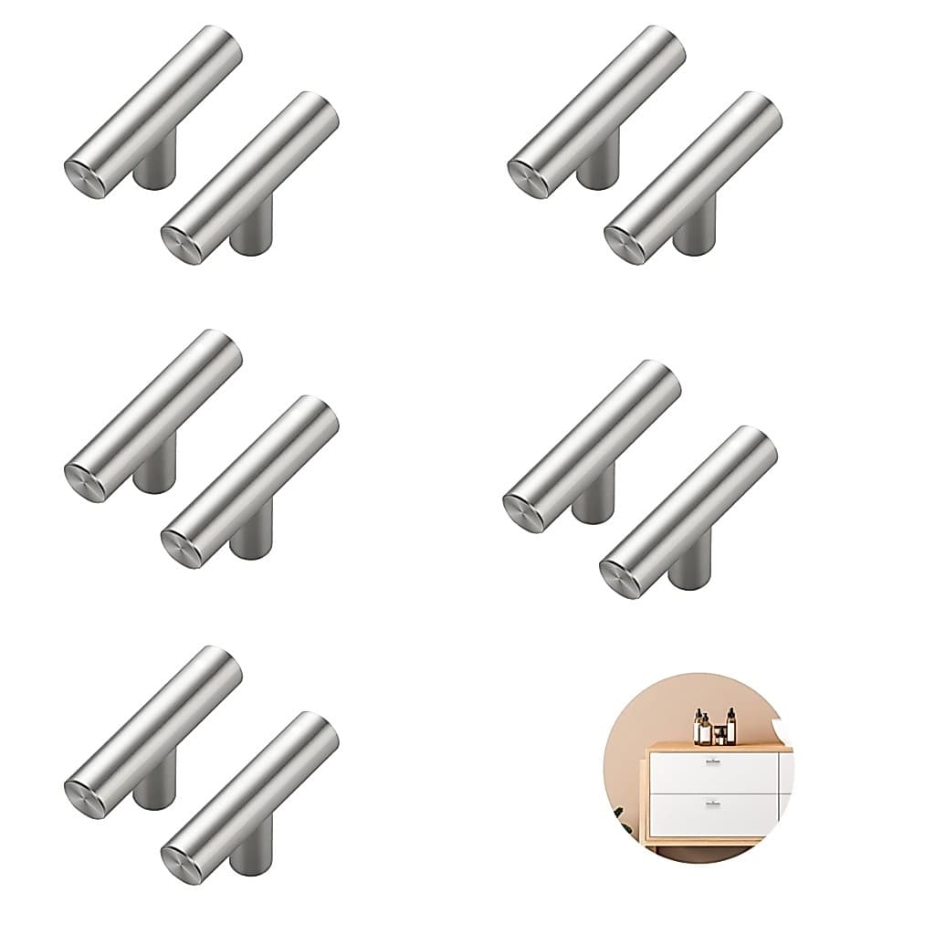 Kit 10 Peças Puxadores Aço De Armário De Cozinha E Cômoda