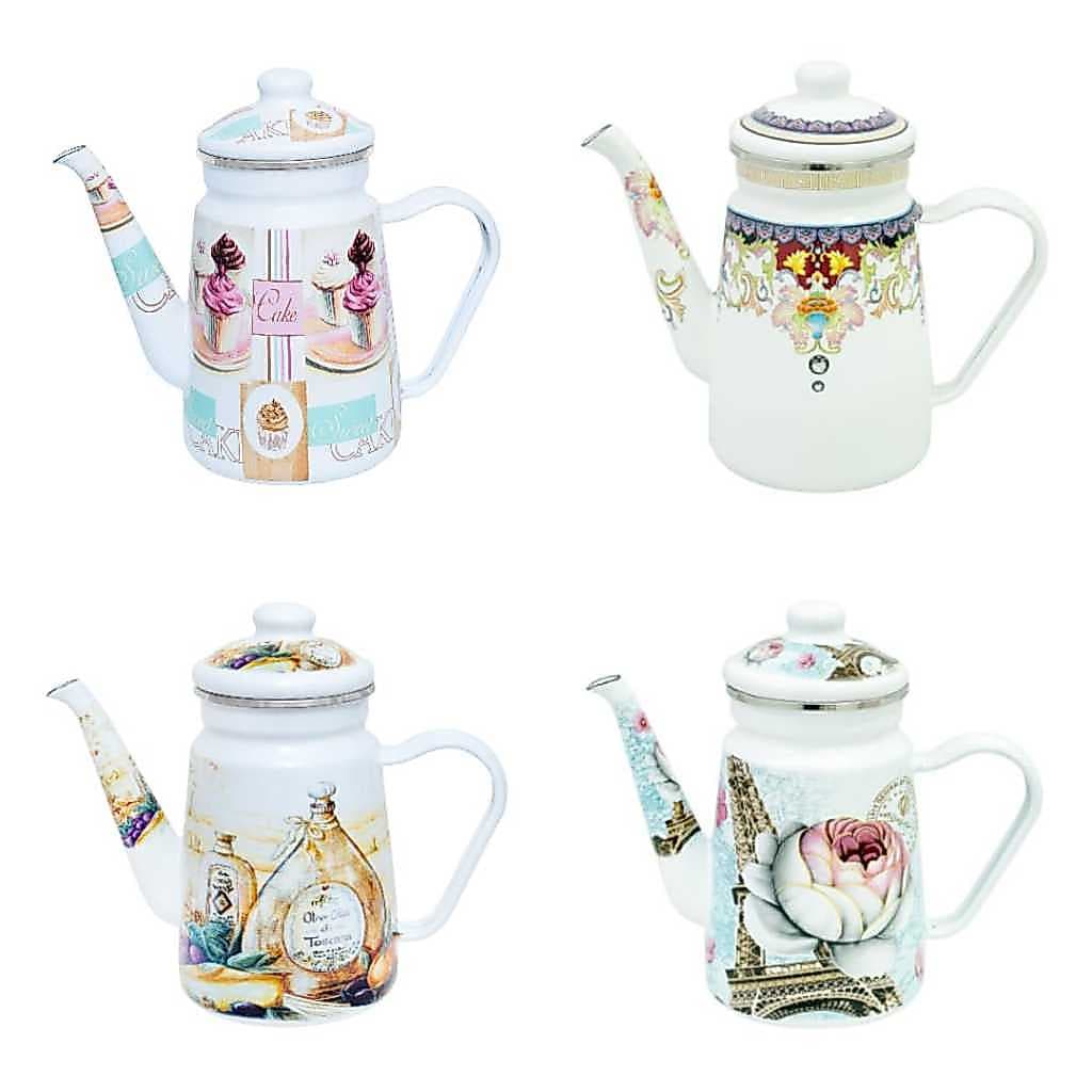 Bule Ferro Esmaltado Com Várias Estampas 1,2 L