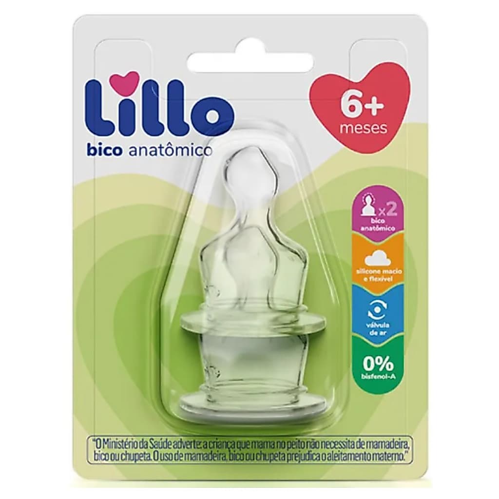 Ki 2 Bicos Mamadeira Lillo Anatômico Ortodôntico Anticólica +6 Meses 100% Silicone Macio Flexível