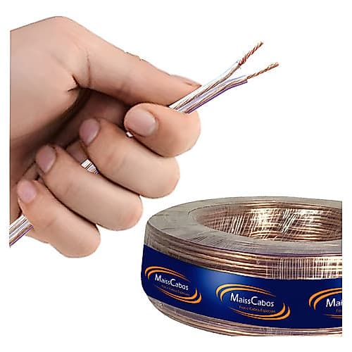 Cabo de Som Automotivo Paralelo Fio 2 X 2,5mm Caixa de Som 12awg 50m