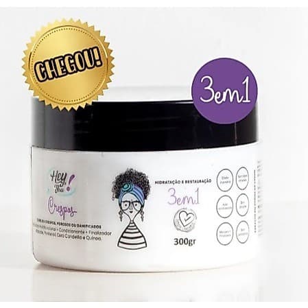 Máscara MULTIFUNCIONAL 3em1 cabelos crespos e porosos Hey you - 300g