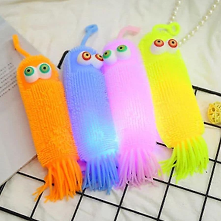 LED Brinquedo Minhocas Brinquedos Luminosos Pepino Lula Squishy Apertar / Apertar  /  Alivio / Anti Stress