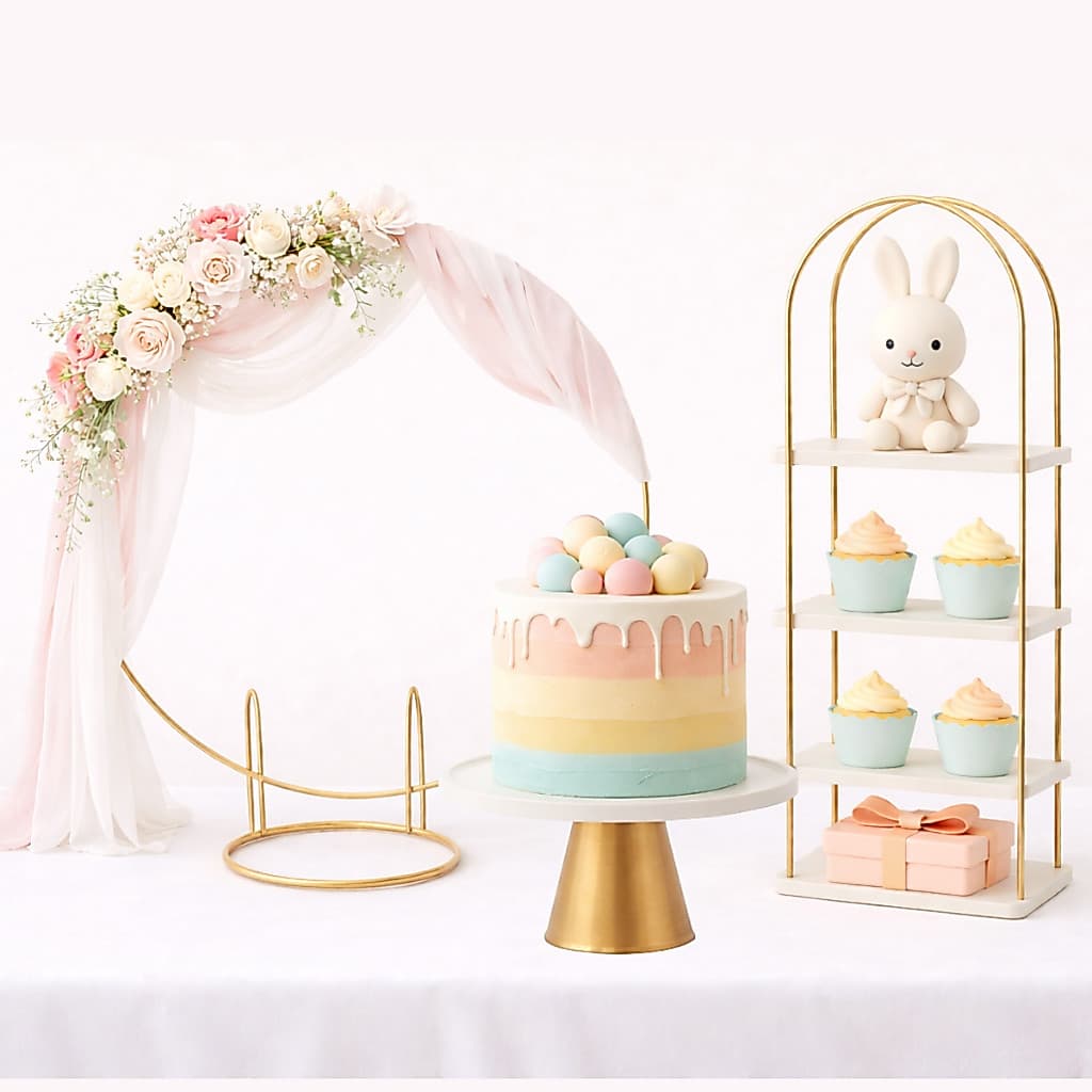 Kit Mini Festa MDF Ferro Para Mesa Desmontável Aniversário Para Doces