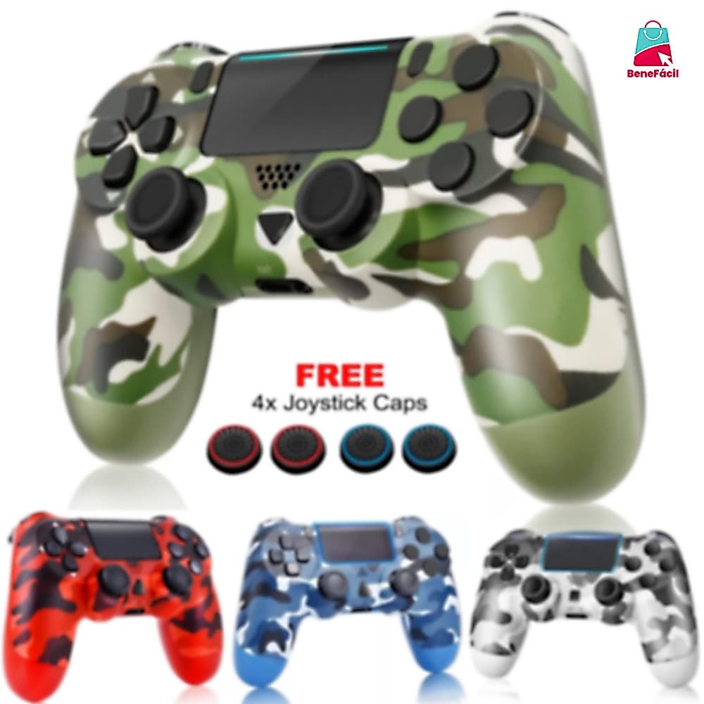 Controle Sem Fio Personalizado Camuflado para PS4 com Tecnologia Avançada e Cabo