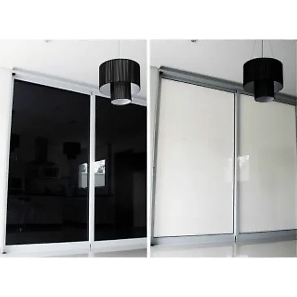 Vinil Adesivo Blackout Branco Com Verso Preto Película Autocolante  Black Out Envelopamento Blockout Blecaute Bloqueia Luz Solar Janela de Vidro Porta