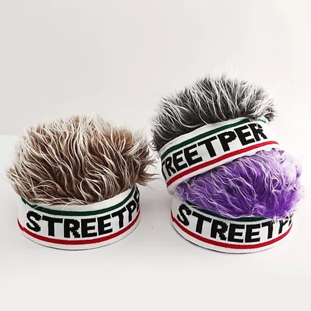 Gorro De Malha Com Peruca De Cabelo Chapéu De Malha Elastic
