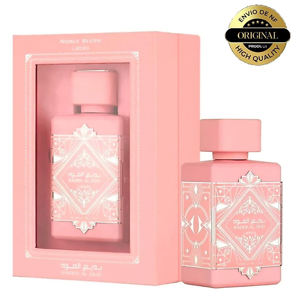 Badee AL Oud Noble Blush 100% Original Perfume Árabe Feminino Lattafa EDP 100ml