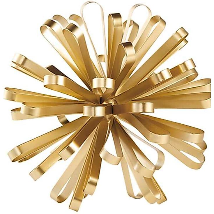 Enfeite Decorativo em Metal Dourado Escultura Mart