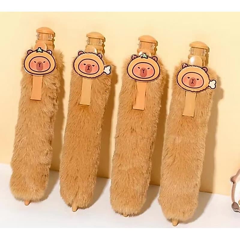 Caneta de Pelúcia Capivara, Cute, Macia, Escola, Escritório, Grande