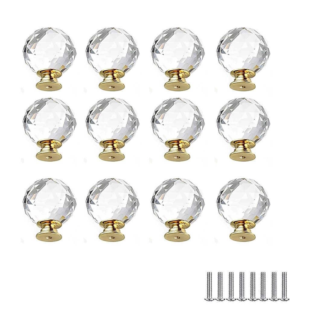 15 Puxadores Cristal Vidro Para Cômoda E Armário Gaveta