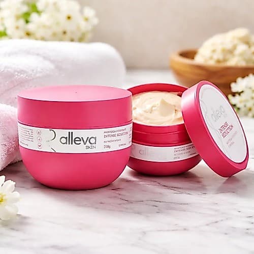Manteiga Hidratante Corporal Alleva 200g Hidratação Intensa Pele Macia Envio Rápido