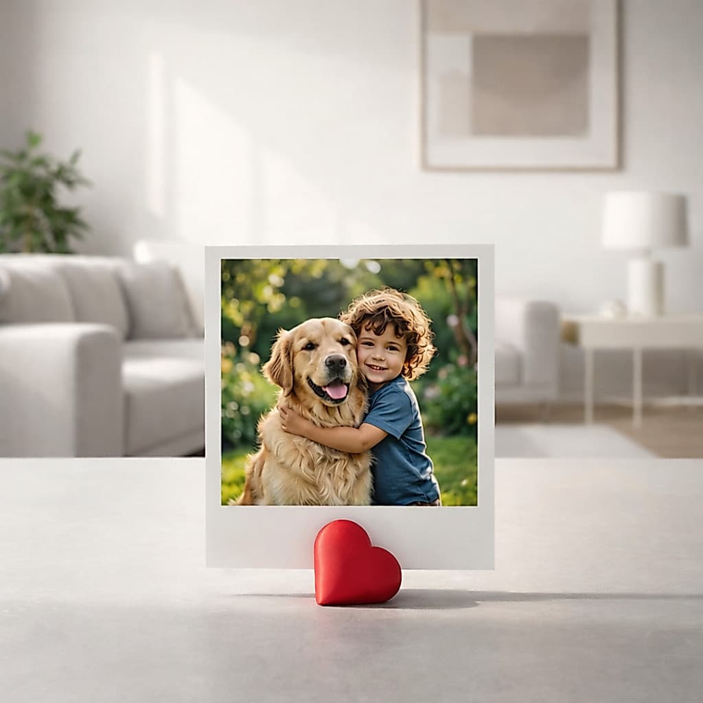Suporte Porta Foto Polaroid Coração Instax Mesa Lembrancinha Casamento Festa Decoração - Kits 5 a 20