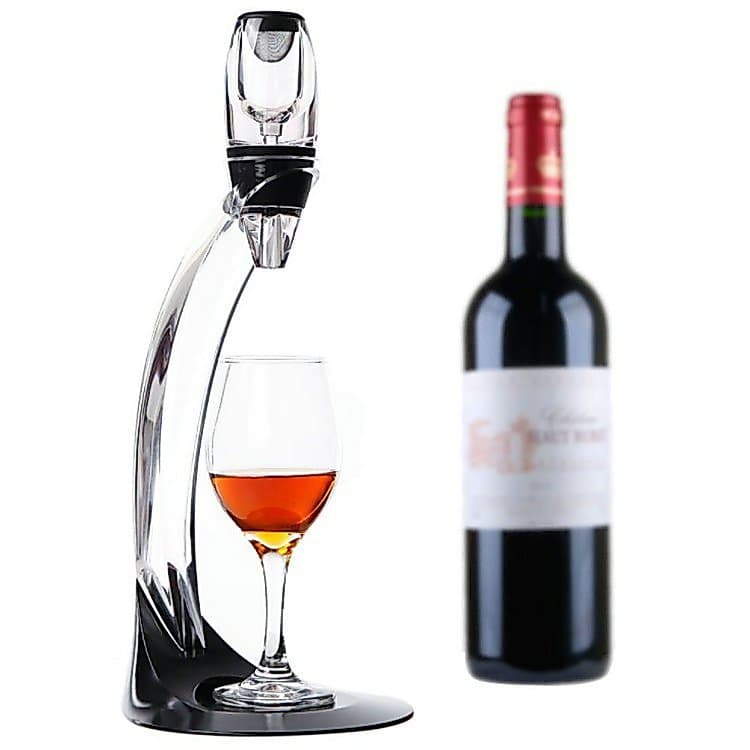 Magic Decanter Deluxe Decantador De Vinho Aerador Moderno Luxo Com Suporte