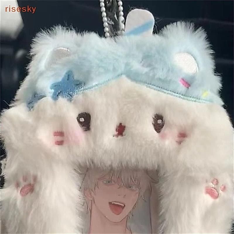 [risesky] Porta-Cartões De Pelúcia De Gatinho Fofo , Bolsa Para Cartão Fotográfico , Chaveiro , Pingente , Ídolo , Foto