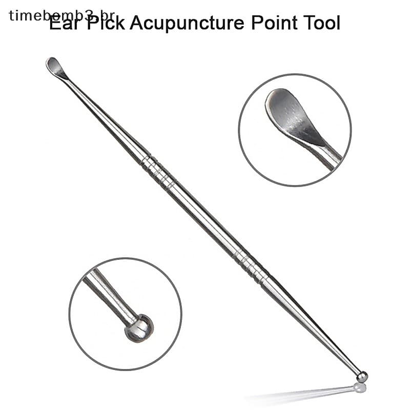 Nova Sonda De Ponto De Acupuntura De Aço Duplo Caneta Auricular Selecionadores De Cera De Ouvido .