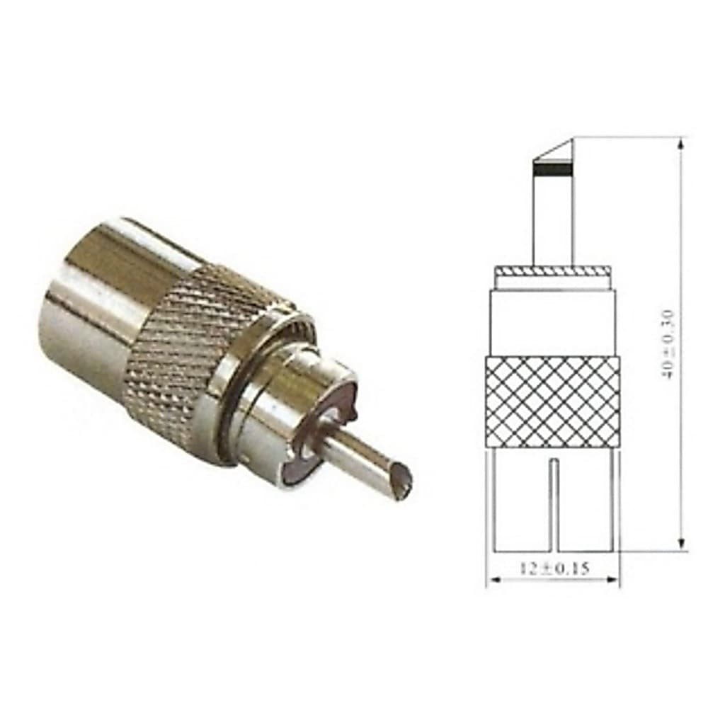 Kit 2 Peças - Conector Uhf Macho P/ Solda Cabo Fino
