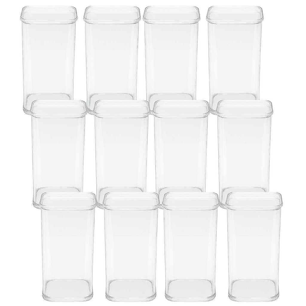 CX 12 Tubo Lata Cristal Quadrado Lembrancinha Personalizavel