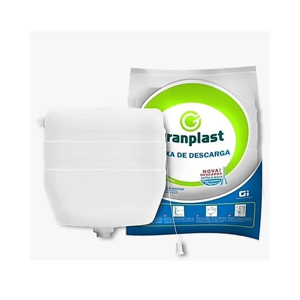 Caixa de Descarga Granplast 6L Completa Universal Alta Vazão Banheiro Resistente Fácil Instalação
