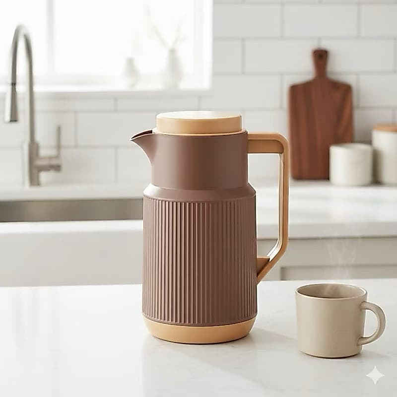 Garrafa Térmica Café 1L Mantém Quente Design Moderno Luxo Resistente