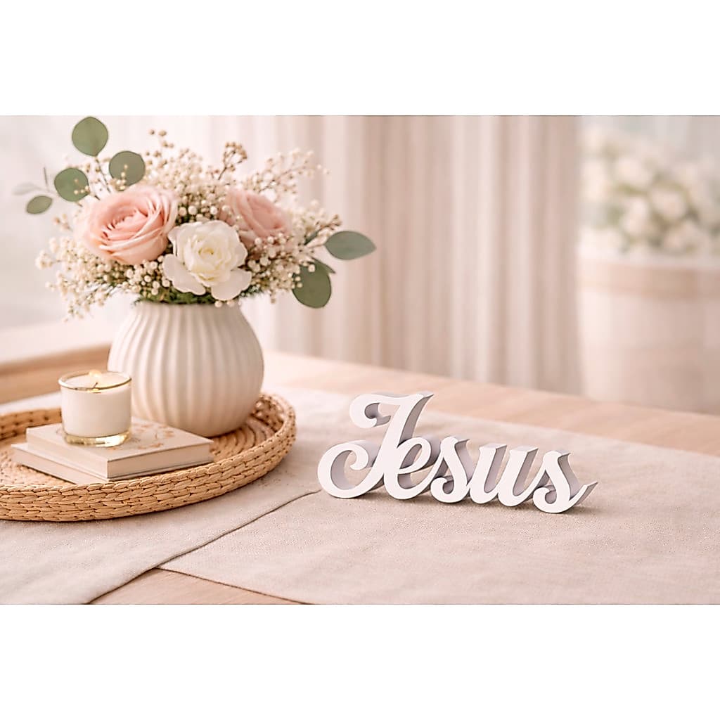 Letra 3D Jesus Decorativa / Decoração Cristã Moderna / Letreiro / Enfeite