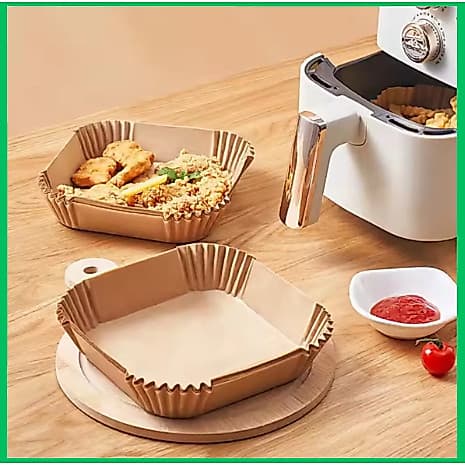 50 Forma de Papel Para Air Fryer Tapete Forro Protetor Descartável Promoção