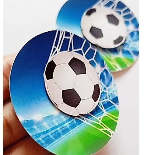 ENVIO IMEDIATO - Apliques Futebol - Brasil - Copa Para Esfera Acrílica - Toppers para Esfera Acrílica