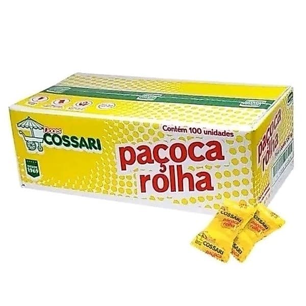Paçoca Rolha Caixa Com 100un 1,5kg - Cossari