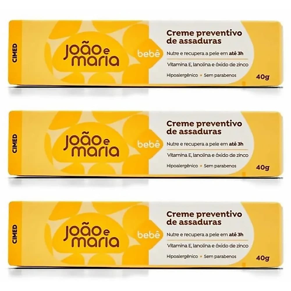 Pomada Bebê Assadura João e Maria 40g Com Óxido de Zinco