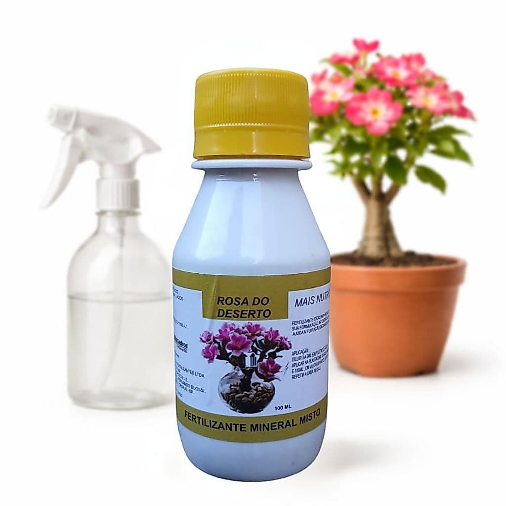 Fertilizante Rosa do Deserto - Codipa - 100ml Npk Para Plantas Rosa Deserto Flores Jardim Foliar