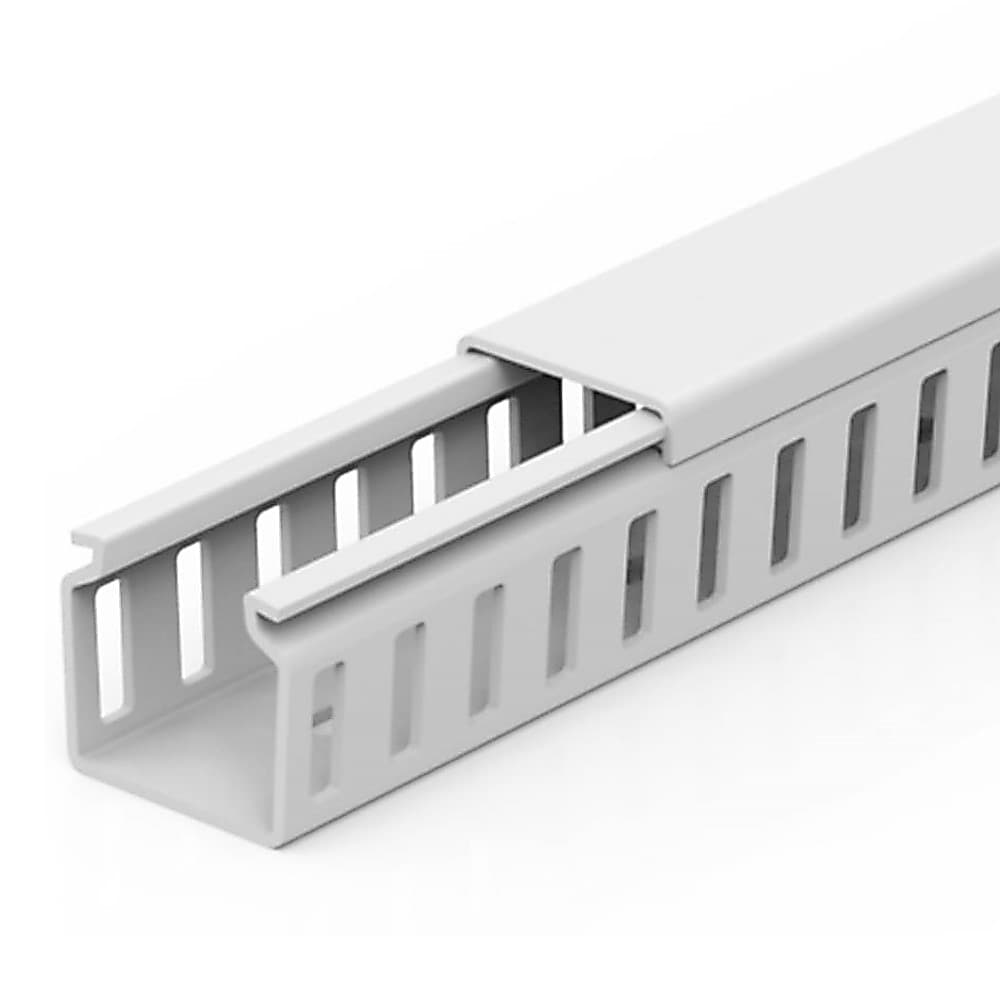 Canaleta Semi Aberta Painel Elétrico Fio 20x20 Branca 2mts