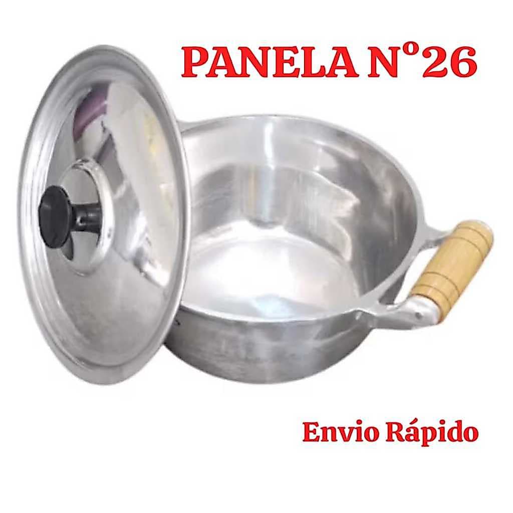 Panela Caçarola 26 de Alumínio Batido Fundido Grosso 4,6 Litros Com Tampa