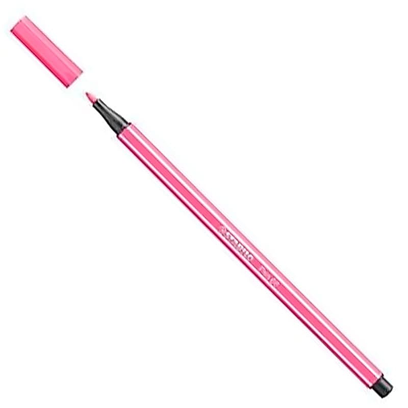 Caneta hidrográfica Ponta Sintética 68/17 Rosa Chiclete Stabilo
