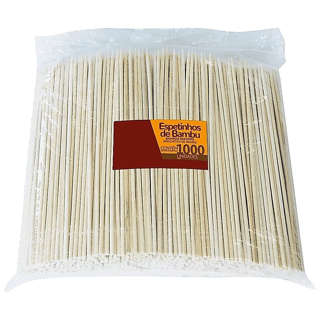 1000 Palitos Espetos varetas de Bambu Para Churrasco  25cm.