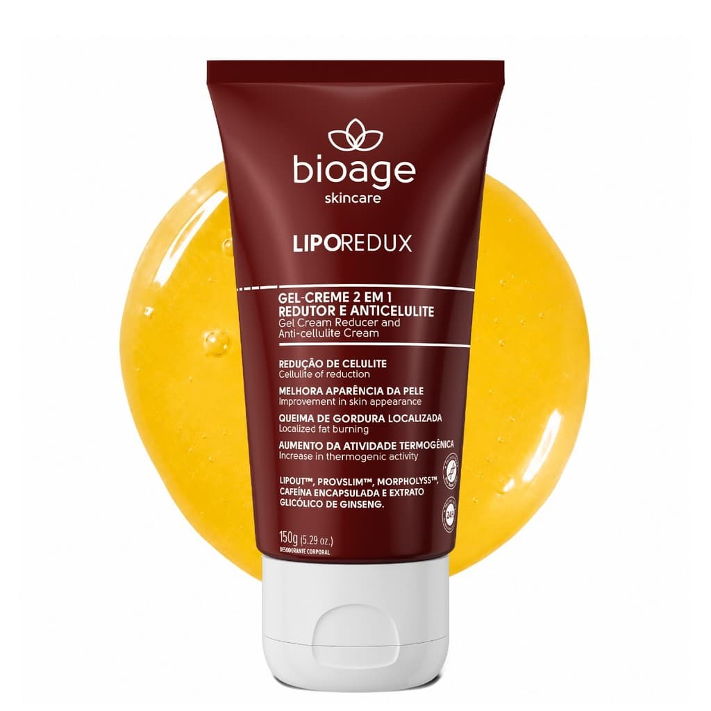 Gel-Creme 2 em 1 Bioage Lipo Redux Redutor Anticelulite 150g - Produtos Estéticos Corporais Redução de Medidas