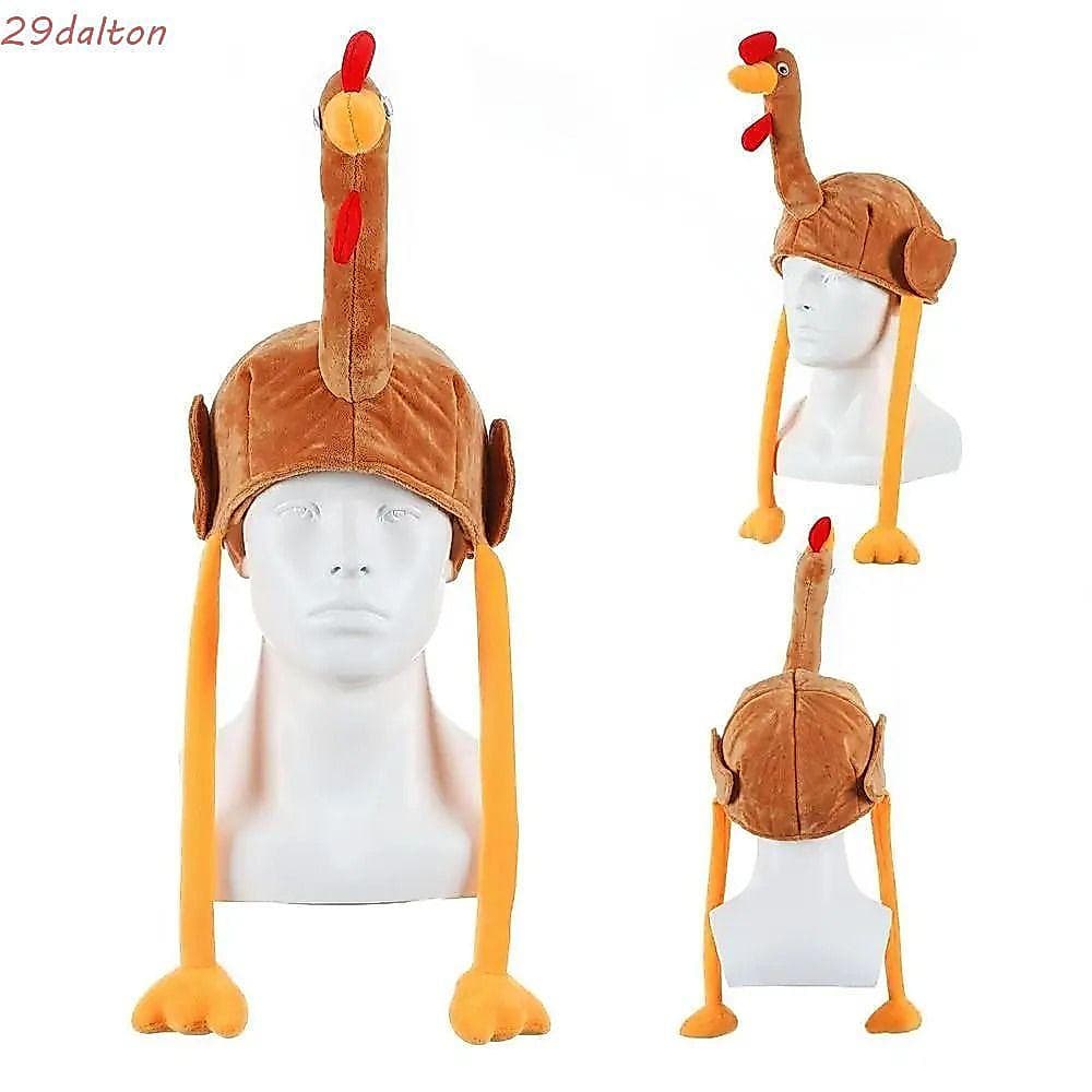 Chapéu de pelúcia de peru DALTON, bonito e macio, acessório de fantasia unissex para o Dia de Ação de Graças, confortáve