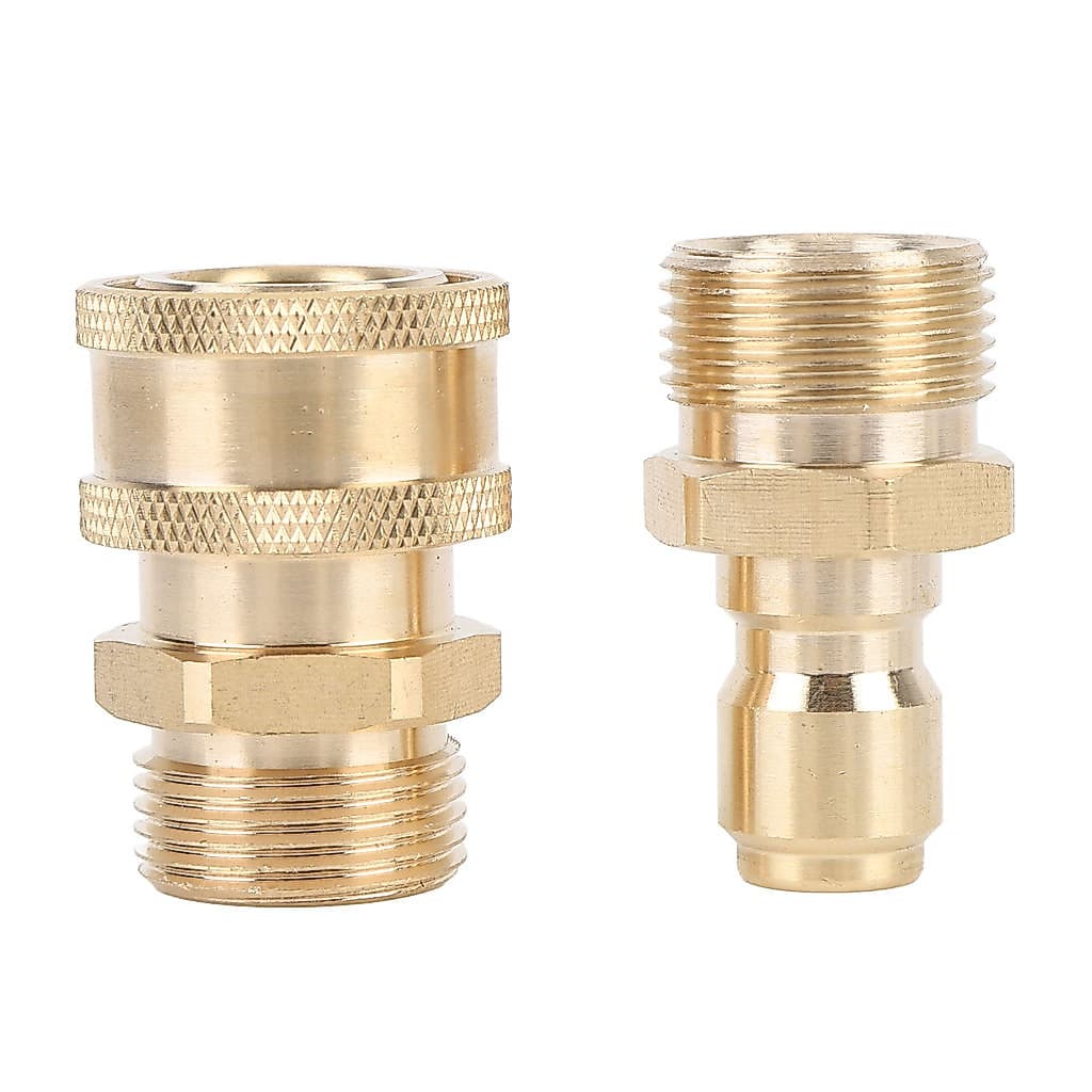 Conjunto De Adaptador De Lavadora De Pressão 5000 Psi Latão Rosca Macho Encaixe 3/8 Pol . Rápido New7.1