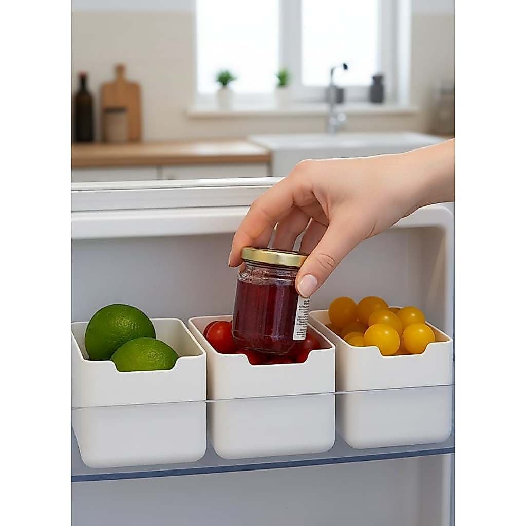 Caixa Organizadora para Geladeira Cesto Organizador Porta de Geladeira para Condimentos e Frascos