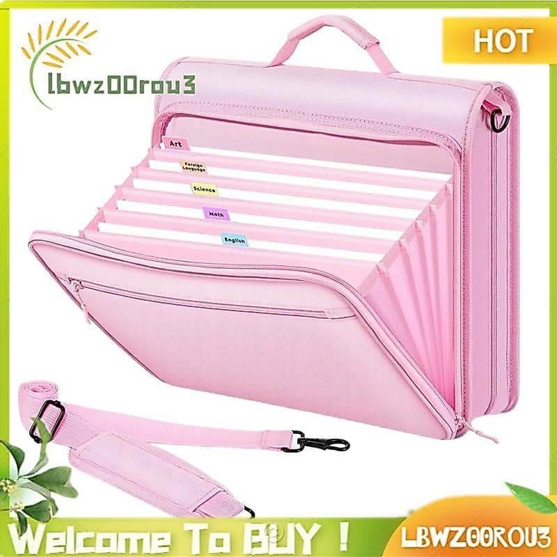 Pasta Com Zíper Vários Bolsos , 2 Tamanhos E 3 Anéis Capacidade De 500 Folhas , De Arquivo Expansível De 5 Guias , Bolsa