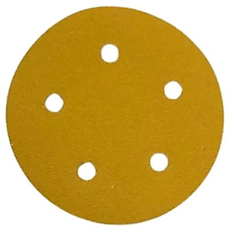 10 Discos Lixa Velcro 125mm 5 Furos Grão 80 ao 600