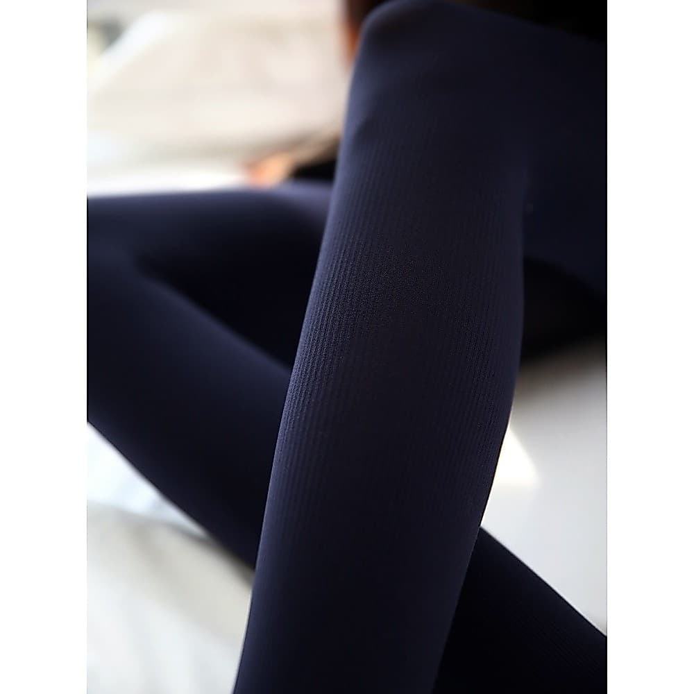 Primavera outono Retro cor fina padrões verticais mais magro olhar rosqueado meia-calça estilo japonês estiramento médio