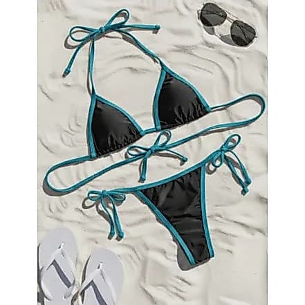Conjunto Biquini Praia Piscina Bronzeada Marquinha Fita Cort