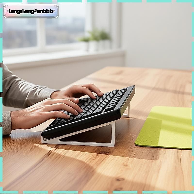 [LANGB] 1 Par De Risers De Teclado Ajustáveis Ergonômico Antiderrapante Suporte Acessório Portátil Para Digitação De Mes