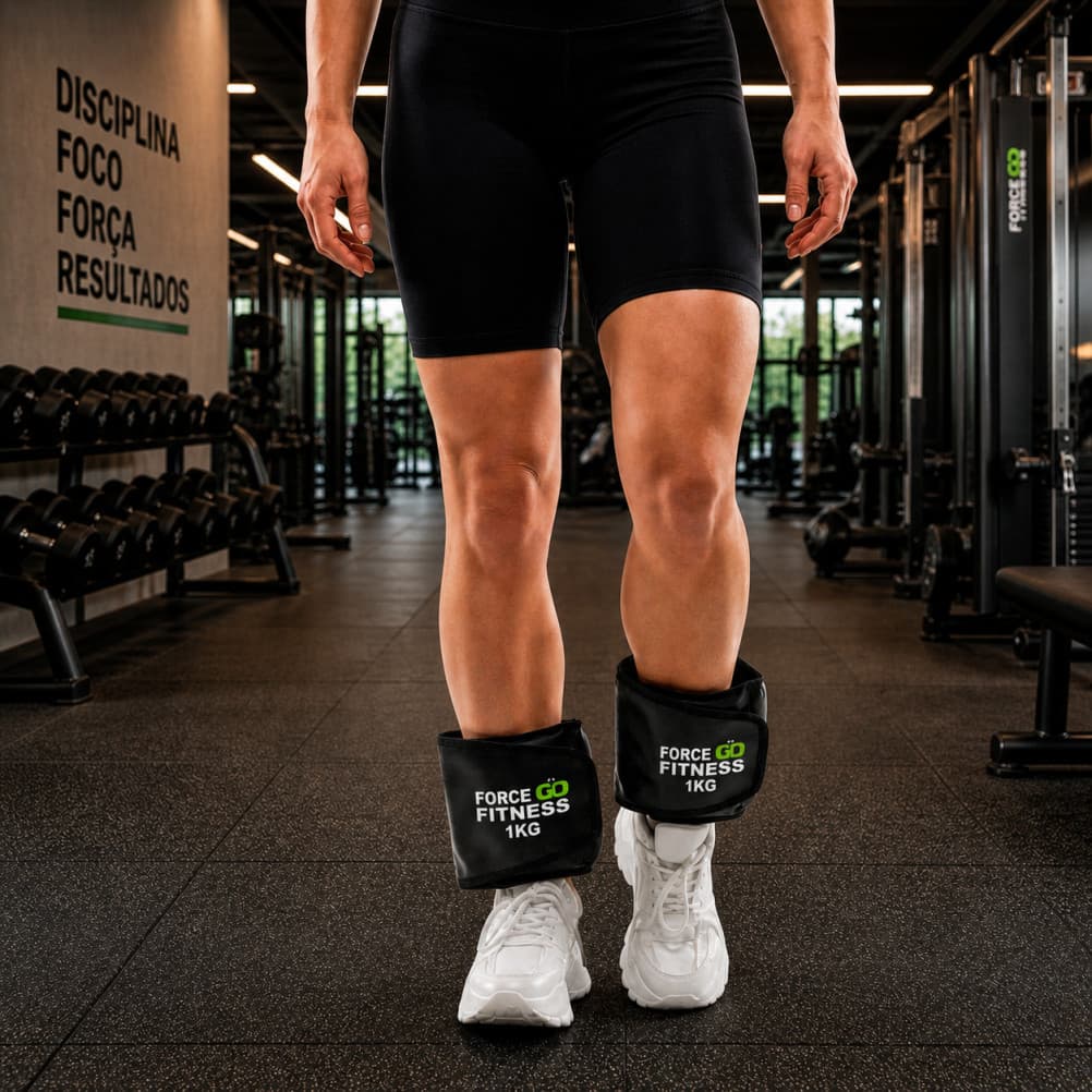 Caneleiras de 1 kg (par) para treino, exercícios e CrossFit. Contém um par de caneleiras.